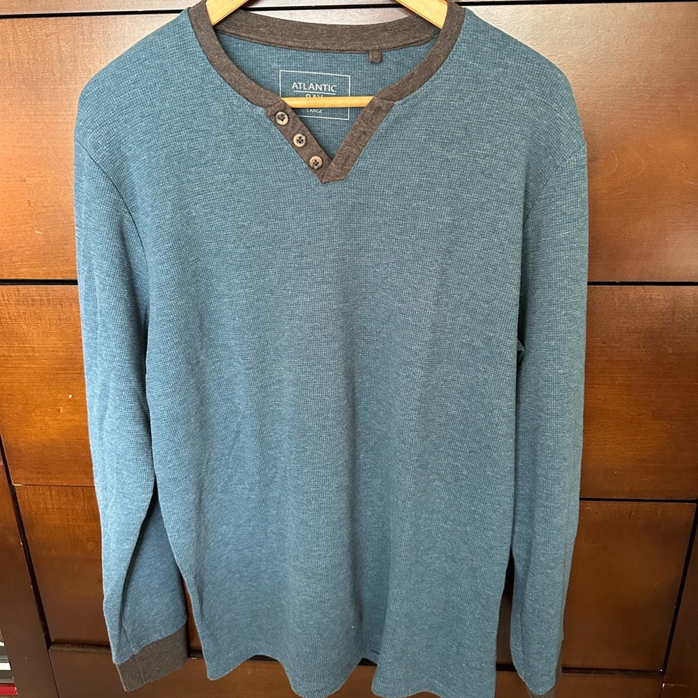 Men’s Long Sleeve Large Cotton w/ Stretchy Shirt